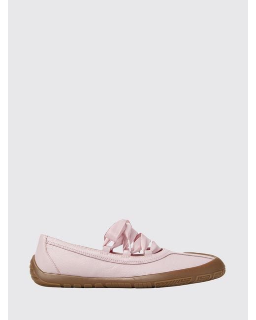 Camper Pink Peu Path+ Striped Recycled Polyester Ballerinas