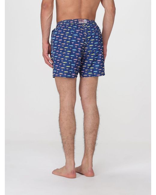 Mc2 Saint Barth Blue Printed Boxer Swim Trunks for men