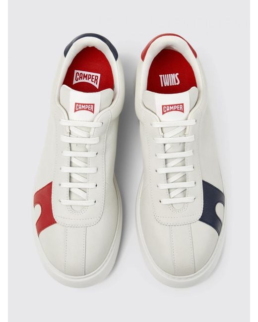 Camper White Twins Leather Sneakers for men