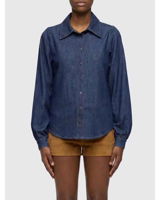 7 For All Mankind Blue Denim Shirt
