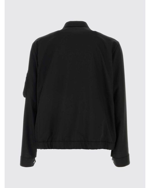 Sacai Black Wool Blend Shirt Jacket for men