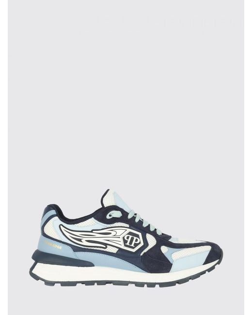 Philipp Plein White Leather And Mesh Sneakers for men