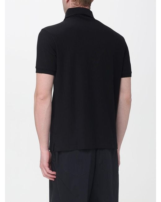 Emporio Armani Black Cotton Polo Shirt for men