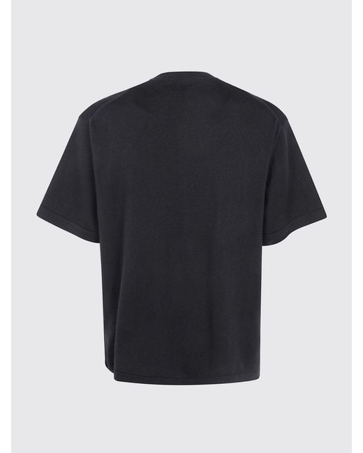 KENZO Black Dropped Shoulder Pure Wool Logo T-Shirt for men