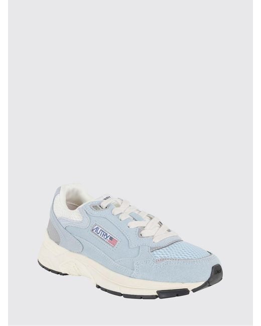 Autry White Hyperway Suede And Mesh Sneakers