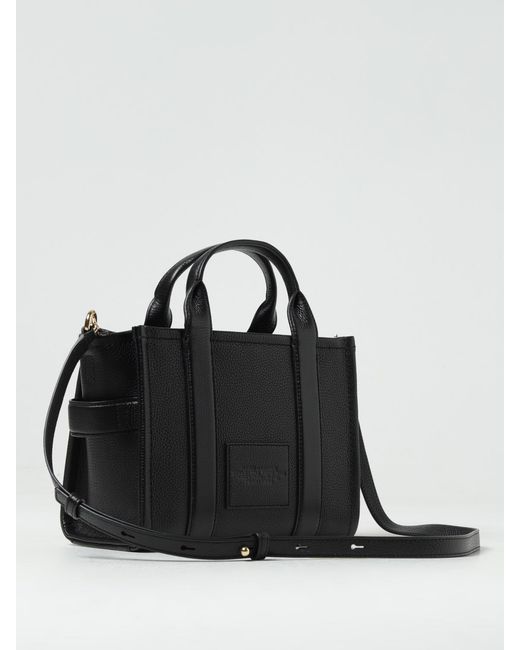 Marc Jacobs Black The Small Tote Bag Aus Genarbtem Leder