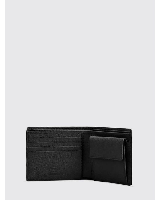 Tod's White T Timeless Grained Leather Wallet for men