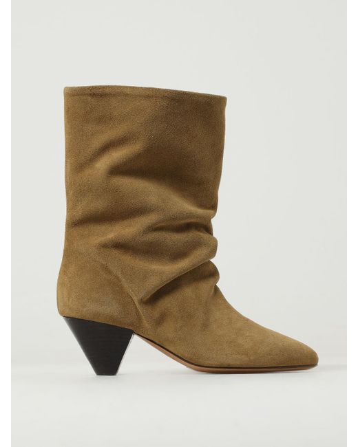 Isabel Marant Natural Flat Ankle Boots