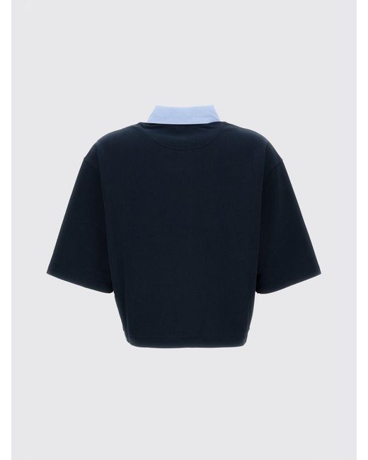Stella McCartney Blue Cotton Polo Shirt