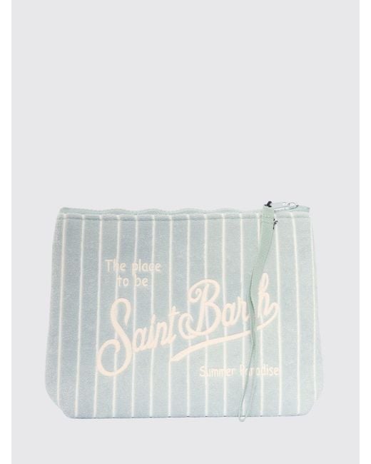 Mc2 Saint Barth White Aline Chenille And Cotton Terry Pochette