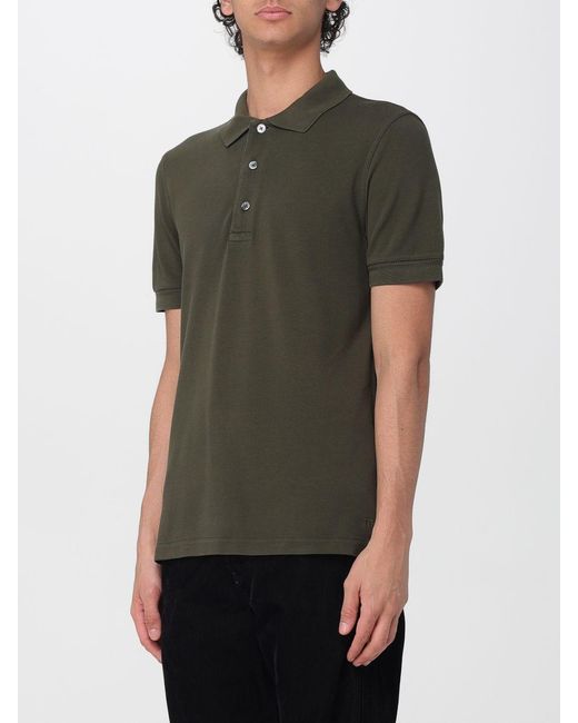 Tom Ford Green Basic Cotton Polo Shirt for men