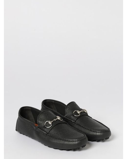 Gucci White Hammered Leather Loafers for men