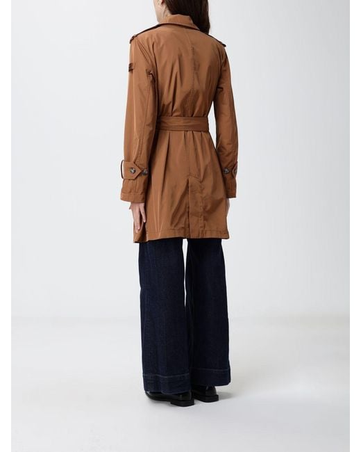 Peuterey Brown Polyester Double Breasted Trench Coat