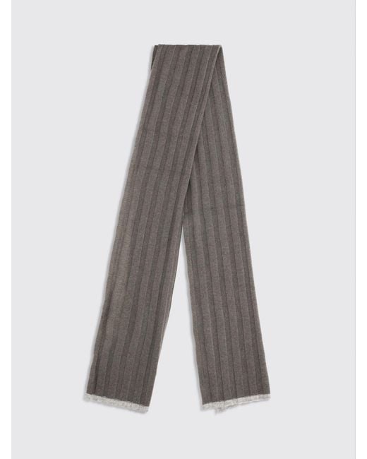 Brunello Cucinelli Gray Scarf for men