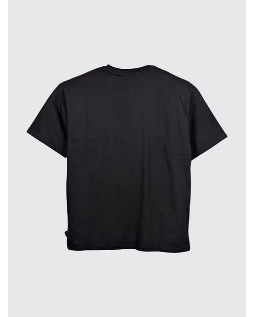 Gcds Black Cotton Logo T-Shirt for men