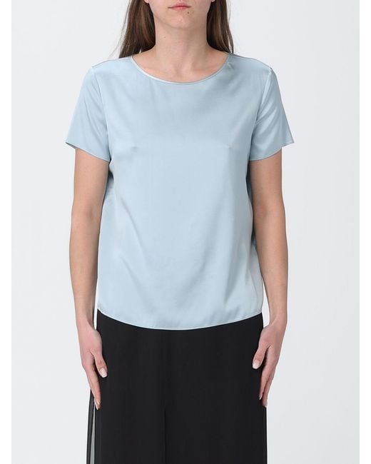 Emporio Armani Blue Silk Blouse