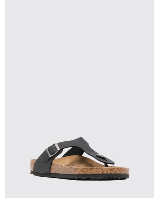Birkenstock Black Gizeh Oiled Leather Sandal