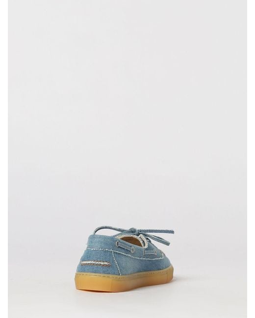 COPENHAGEN Blue Paia Cotton Denim Boat Loafers