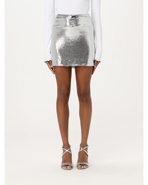 ROTATE BIRGER CHRISTENSEN White Sequin Mini Skirt Partywear