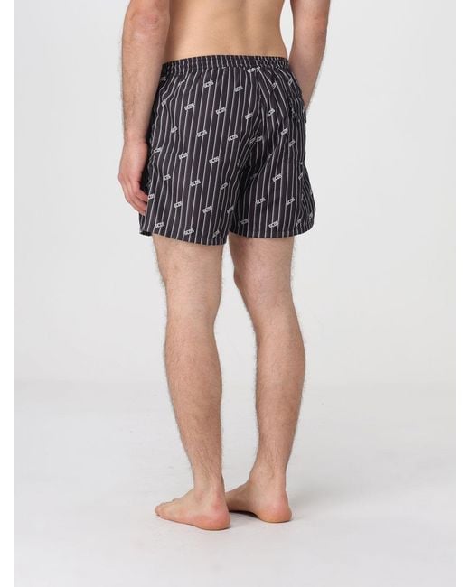 Gcds Blue Printed Polyester Swimsuit for men