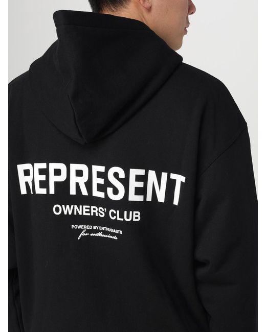 Represent Black Hooded Sweatshirt for men