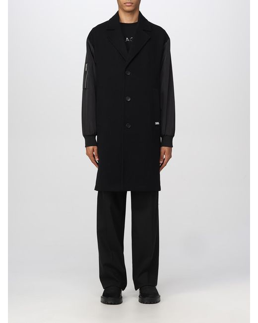 Karl Lagerfeld Black Coat for men