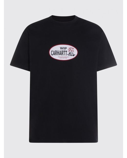 Carhartt Black Printed Cotton T-Shirt for men