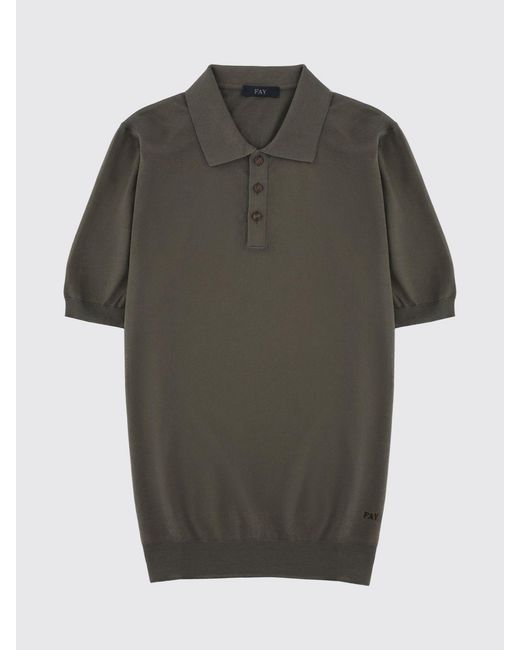 Fay Green Cotton Polo Shirt for men