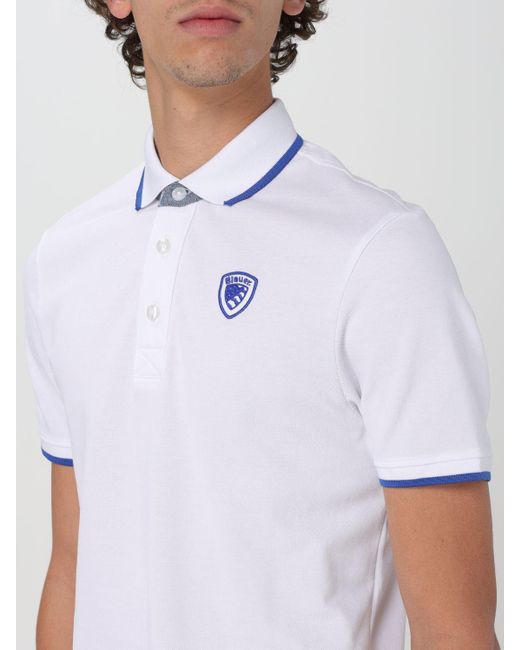 Blauer White Polo Shirt for men