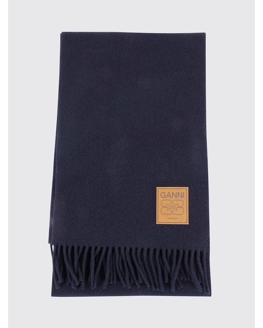 Ganni Blue Scarf