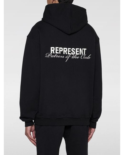 Sudadera De Algodón Con Logo Represent de hombre de color Black