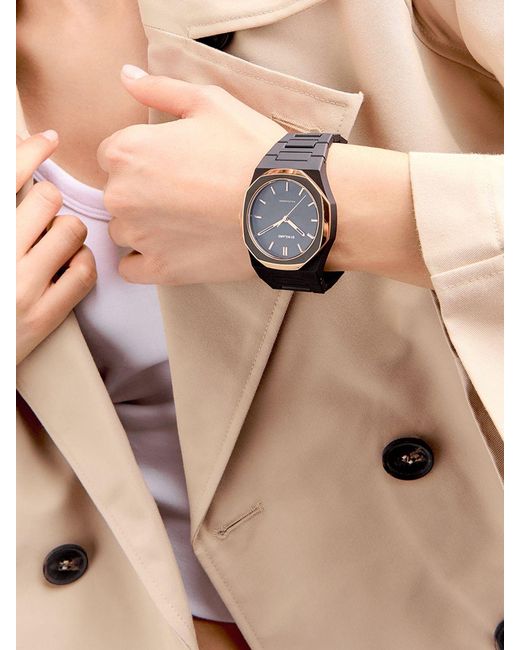 D1 Milano Black Mesh Watch