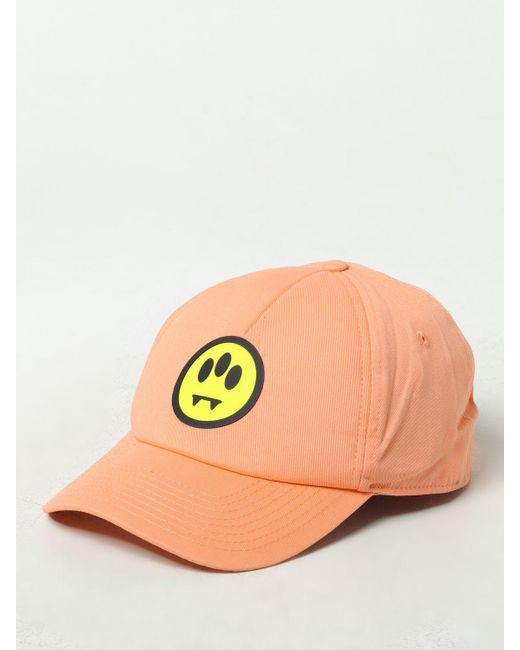 Cappello in cotone con patch di Barrow in Orange da Uomo