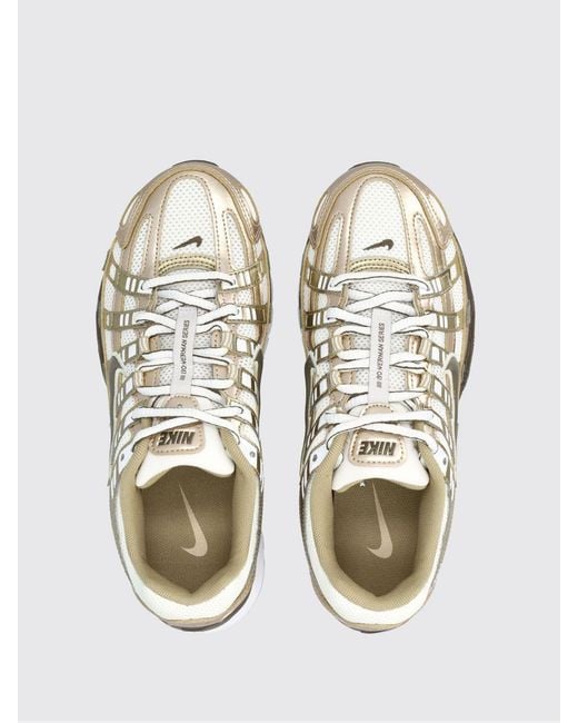 Nike White P-6000 Mesh And Rubber Sneakers