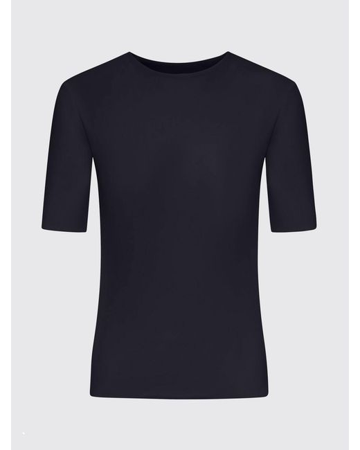 Jil Sander Blue Basic Viscose Top