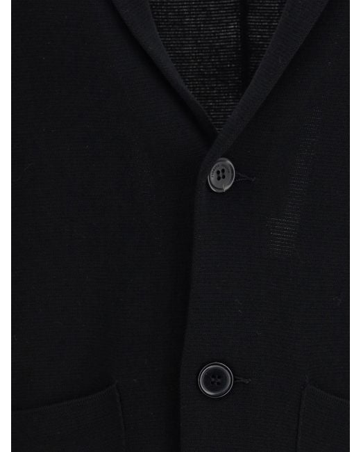 Roberto Collina Blue Single-Breasted Cotton Blazer for men