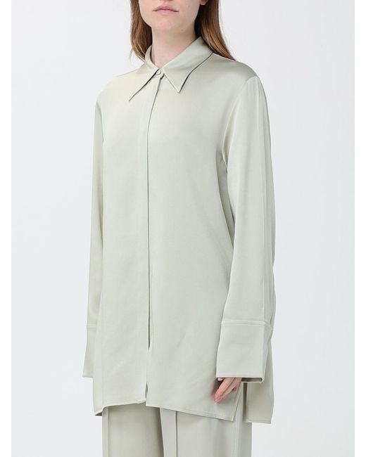 Jil Sander Gray Classic Satin Shirt