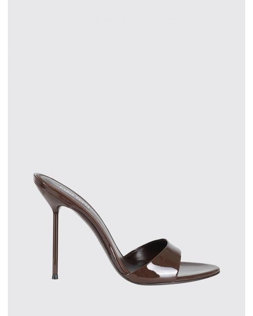 Paris Texas Brown Lidia Patent Leather Mules