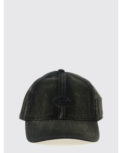DIESEL Black C-Run Cotton Denim Hat for men