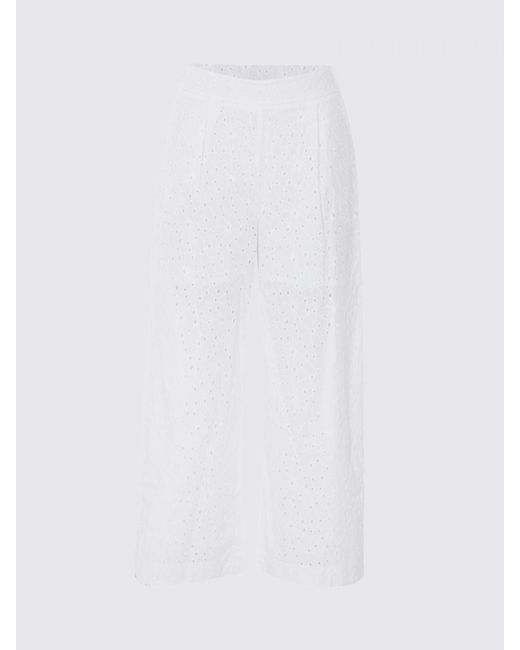 Twinset White Sangallo Palazzo Trousers