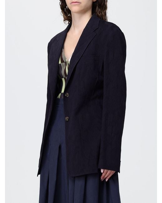 Paul Smith Blue Single-Breasted Cotton Blend Blazer