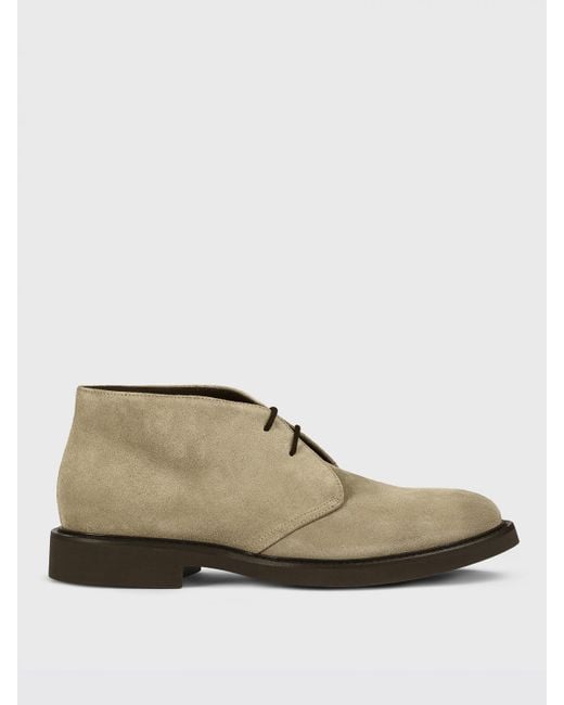 Doucal's Natural Suede Desert Boots for men