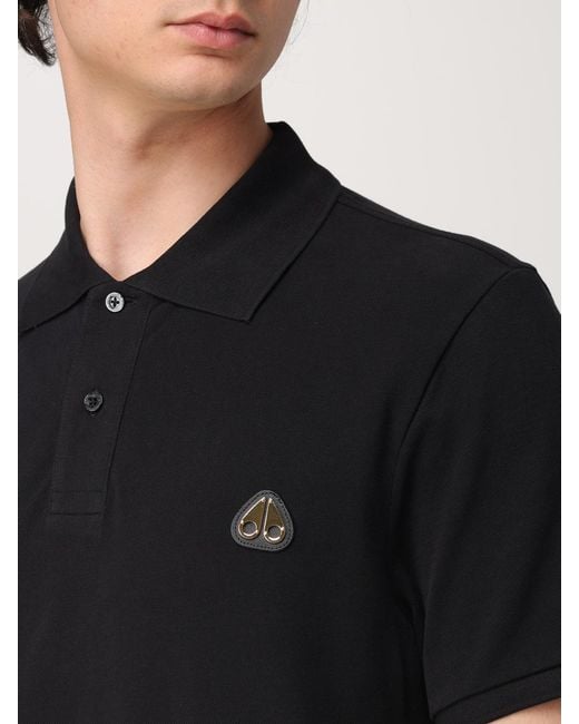 Moose Knuckles Black Polo Shirt for men