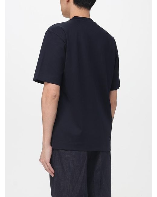 Fendi Blue Cotton T-Shirt With Ff Puppy for men