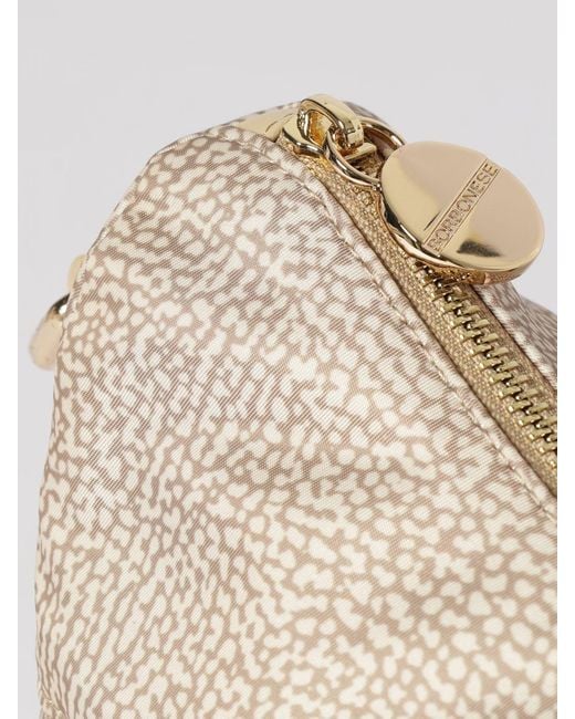 Borbonese Natural Luna Small Op Print Nylon Bag