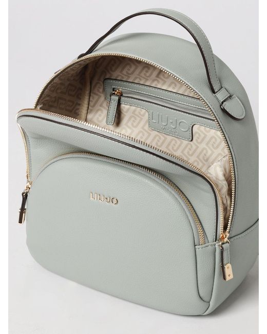 Liu Jo Gray Grained Synthetic Leather Backpack