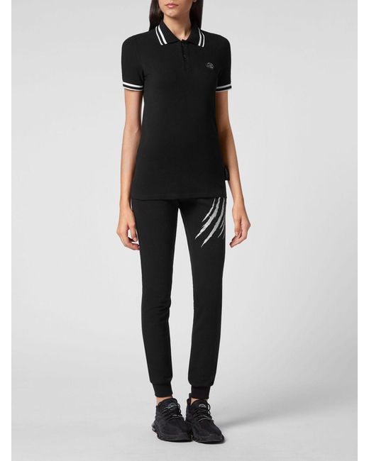 Philipp Plein Black Polo Shirt