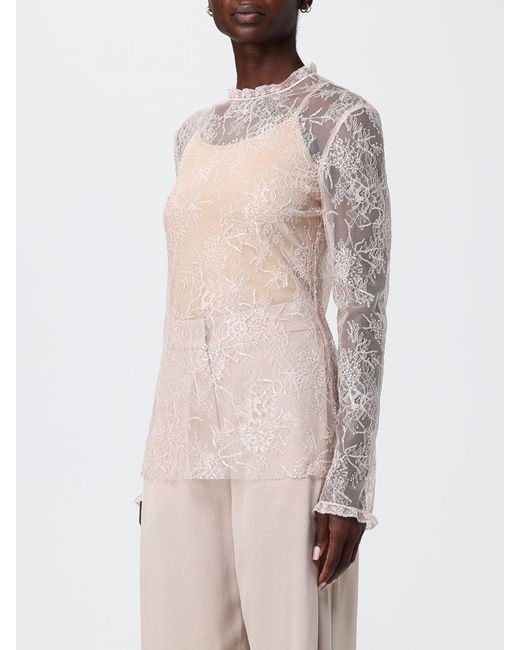 Top De Encaje Alberta Ferretti de color Natural