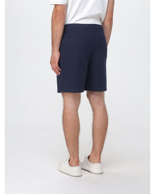 ARMANI EXCHANGE Blue Linen Blend Chino Shorts for men
