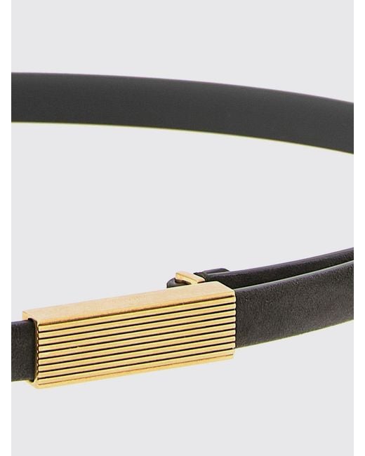 Khaite White Calfskin Leather Belt